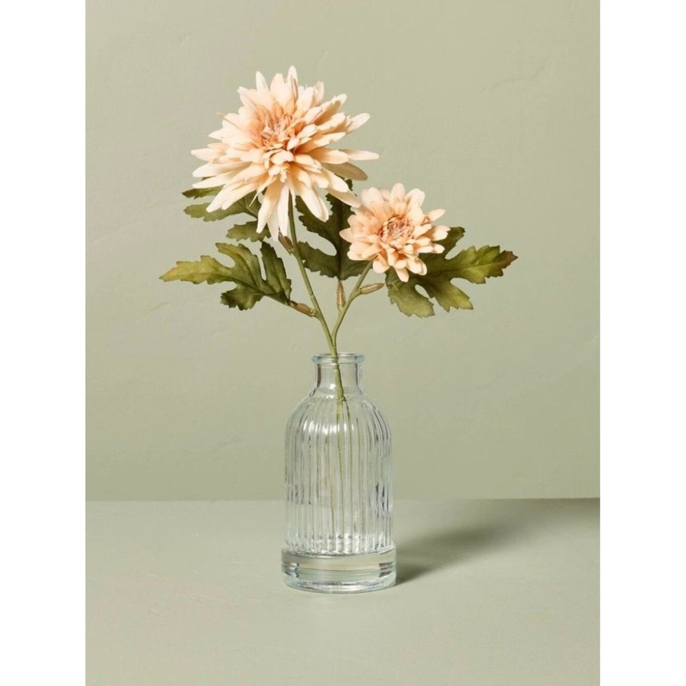 11"‎ Faux Mini Orange Daisy Arrangement Glass Vase - Hearth & Hand Magnolia